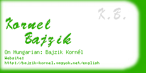 kornel bajzik business card
